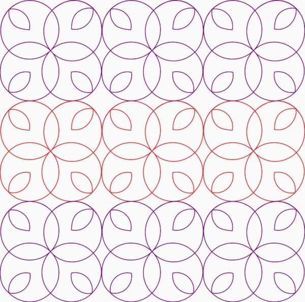 alt="Coco continuous geometric quilting pattern".